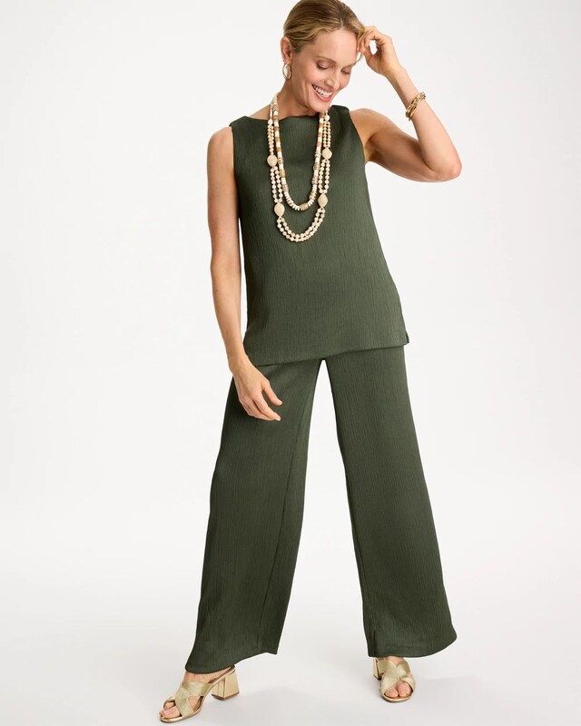 Travelers Crinkle Satin Textured Pants - image 2